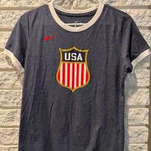 Nike Blue and Red Short Sleeve Tees